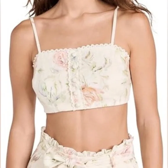 CAROLINE CONSTAS FLORAL LINEN SHORT SET - Picture 2 of 6